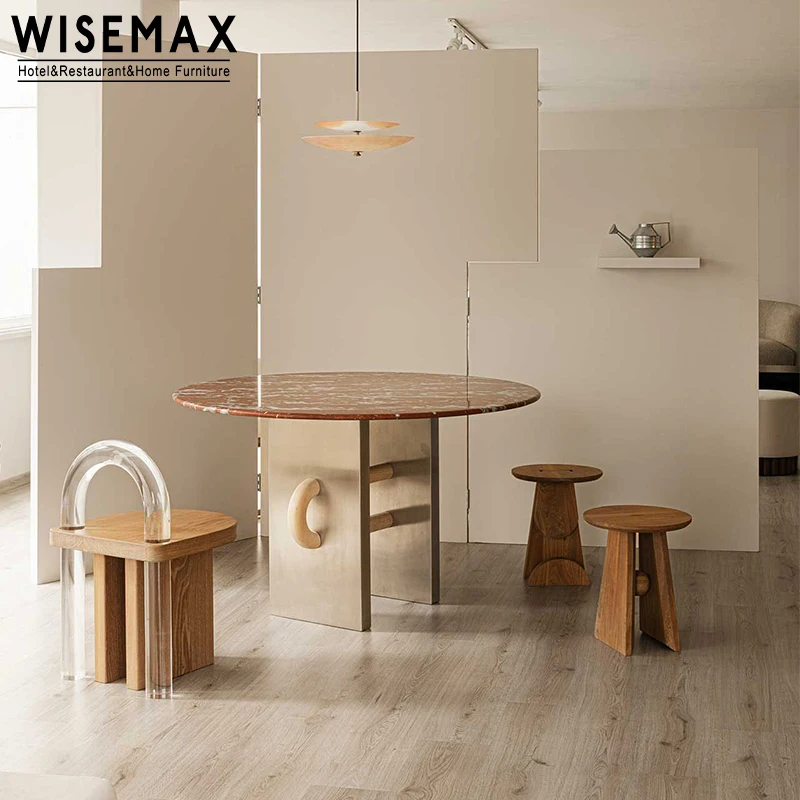 WISEMAX Nordic Home bar Wooden Stool High Chair Kitchen Island