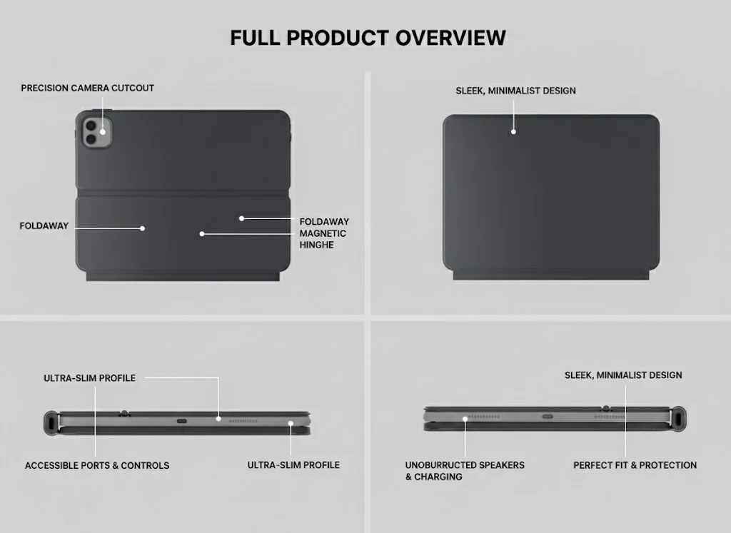129 inch backlit rechargeable tablet keyboard case-8
