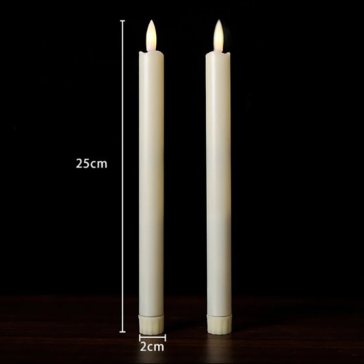 Holiday Party Lighting Flameless Led Taper Candles With Moving Flame