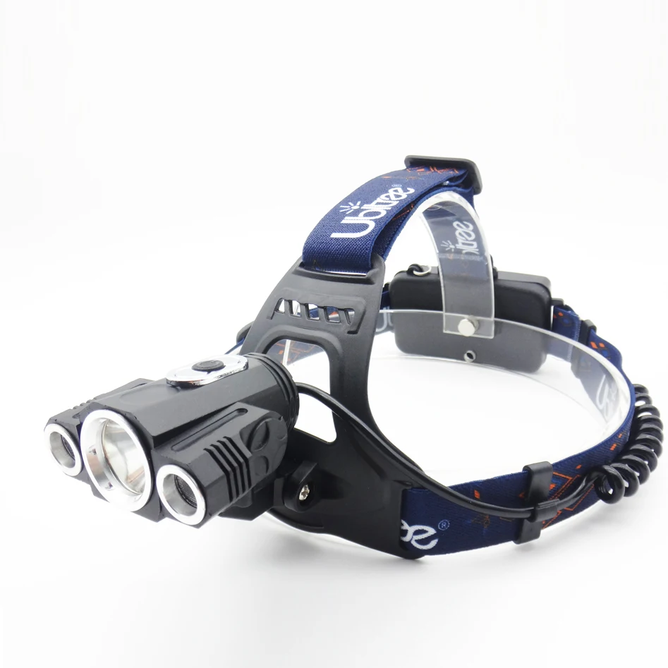 Ubitree Rotate LED Headlight with AC Charger 18650 Battery LED Head Lamp Camping Hunting Headlamp