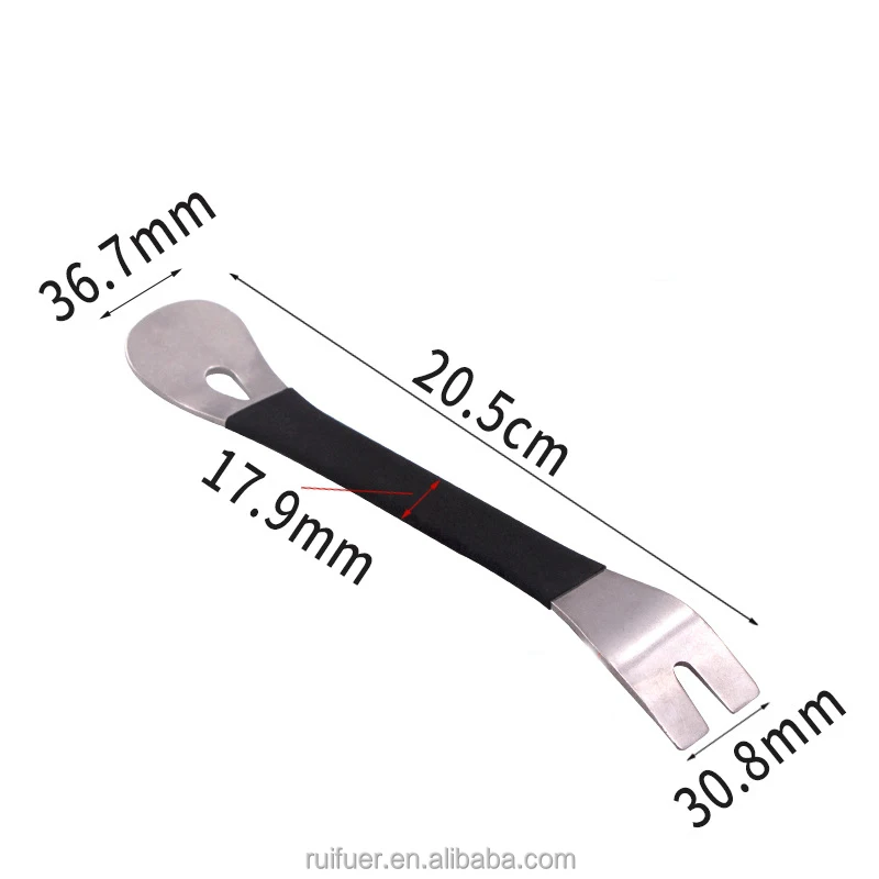 Stainless Steel Trim Removal Tool Car Trim Puller Pry Bar Dual Ends Pry Tools For Door Panel