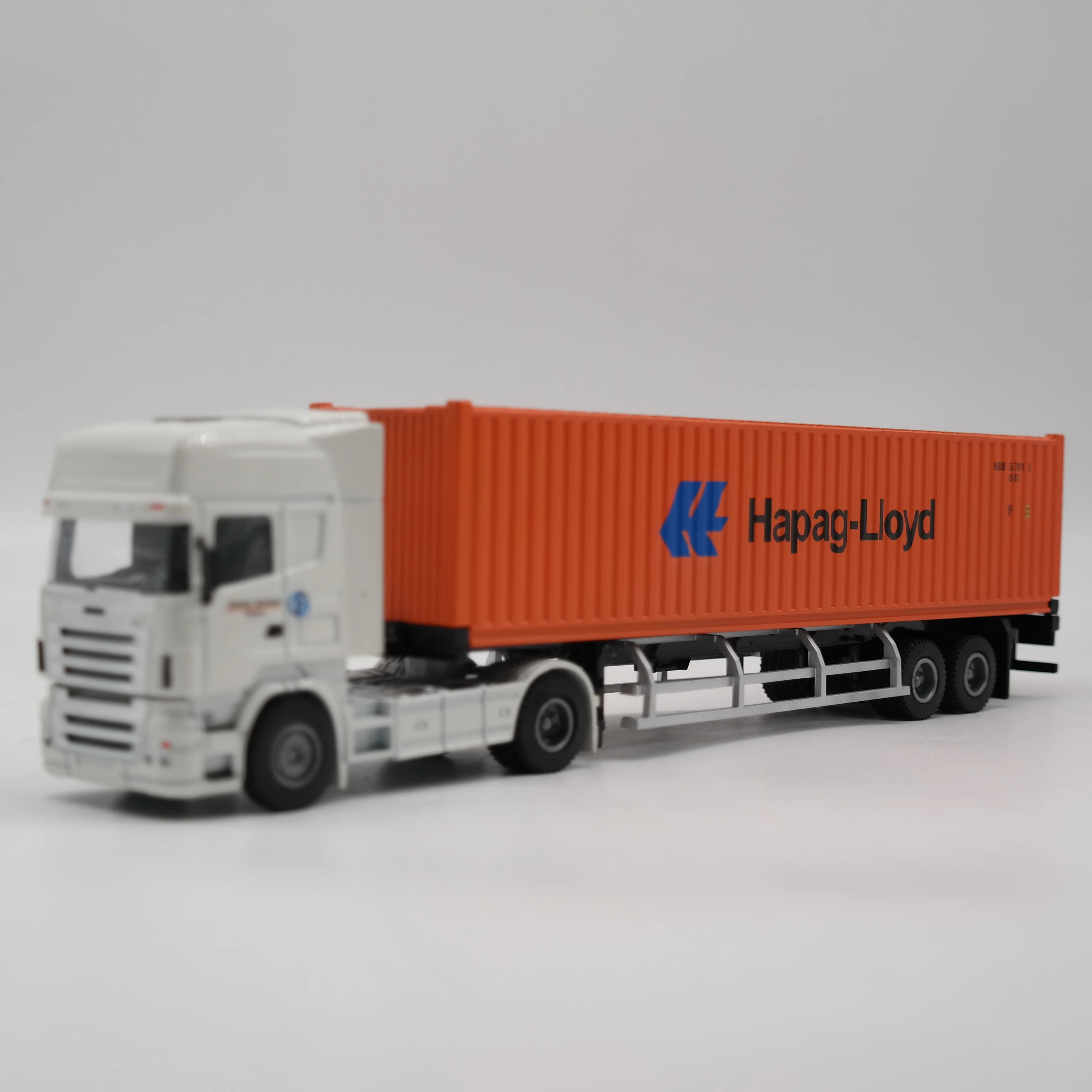 【A】Hapag-Lloyd Alloy Diecast Truck Model  Customized Scale 1:50 Shipping Line Logistics Freight  Gift Container Truck Models