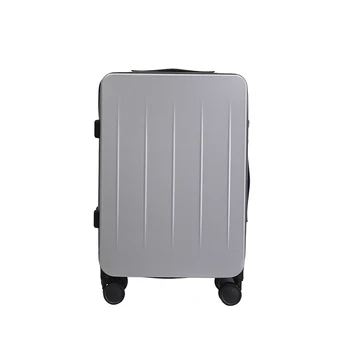 Rear Wide Pull Rod Large Capacity Luggage Cardan Wheel ABS + PC Trolley Case Zipper Suitcase Silver Grey Stylish Boarding Case