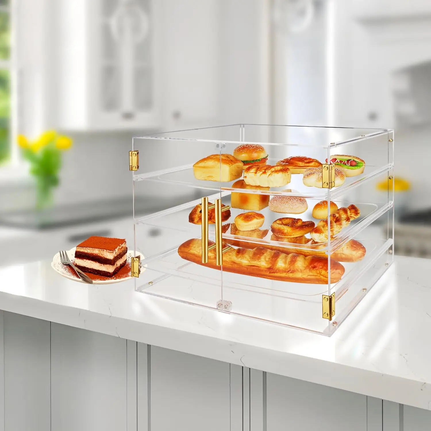 VirtuBuy- Vitrinekast - Commerciële - 4-Tier - Bakkerij - Vitrine