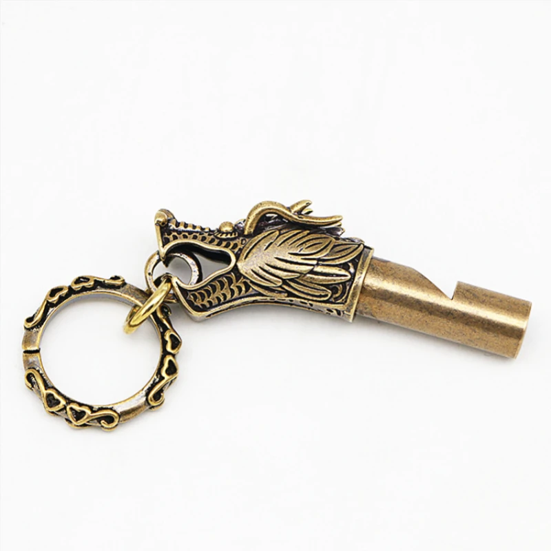 Металлический брелок-подвеска в виде дракона из