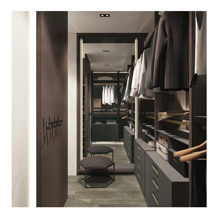 Modern Bedroom Walk-in Wardrobe Furniture for Home and Hospital Use