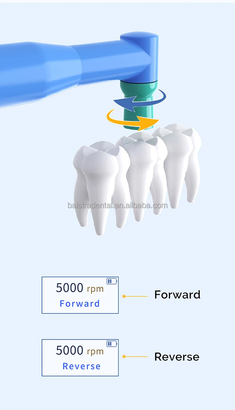 thumbnail image 2 of AZDENT Dental Prophy Handpiece – 4-Hole Air Motor With 4:1 Nose Cone, Low Speed, Contra Angle 2 of 3
