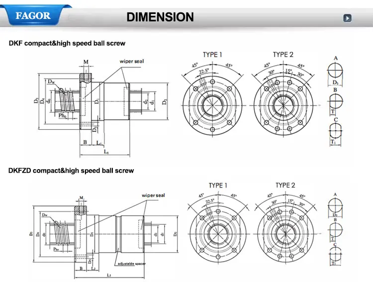 Dkfzd Compact High Speed Ball Screw Similar As Thk /rexroth / Pmi Ballscrew Buy Thk Ballscrew