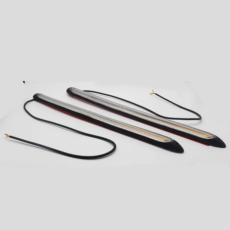 2pcs Auto Led Drl Daytime Running Light Strip With Yellow Turn Signal