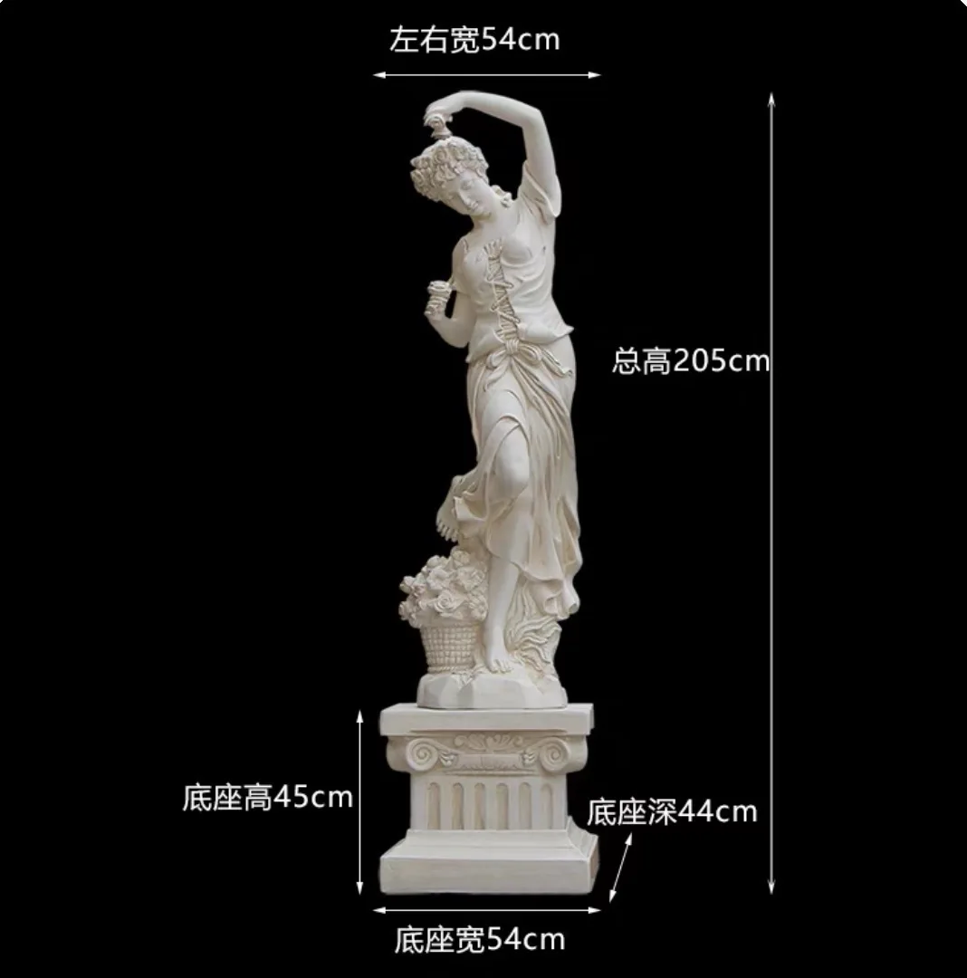 product life sized fiberglass  resin abstract sculptures of ladies in the four seasons-6