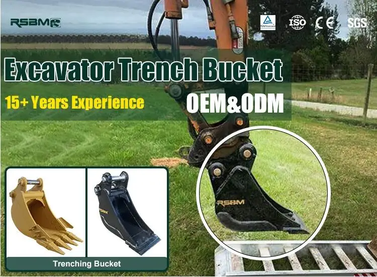 RSBM Excavator Trenching Bucket Farm Narrow Backhoe Excavator Bucket