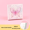 2 notes autocollantes papillon dégradé jaune
