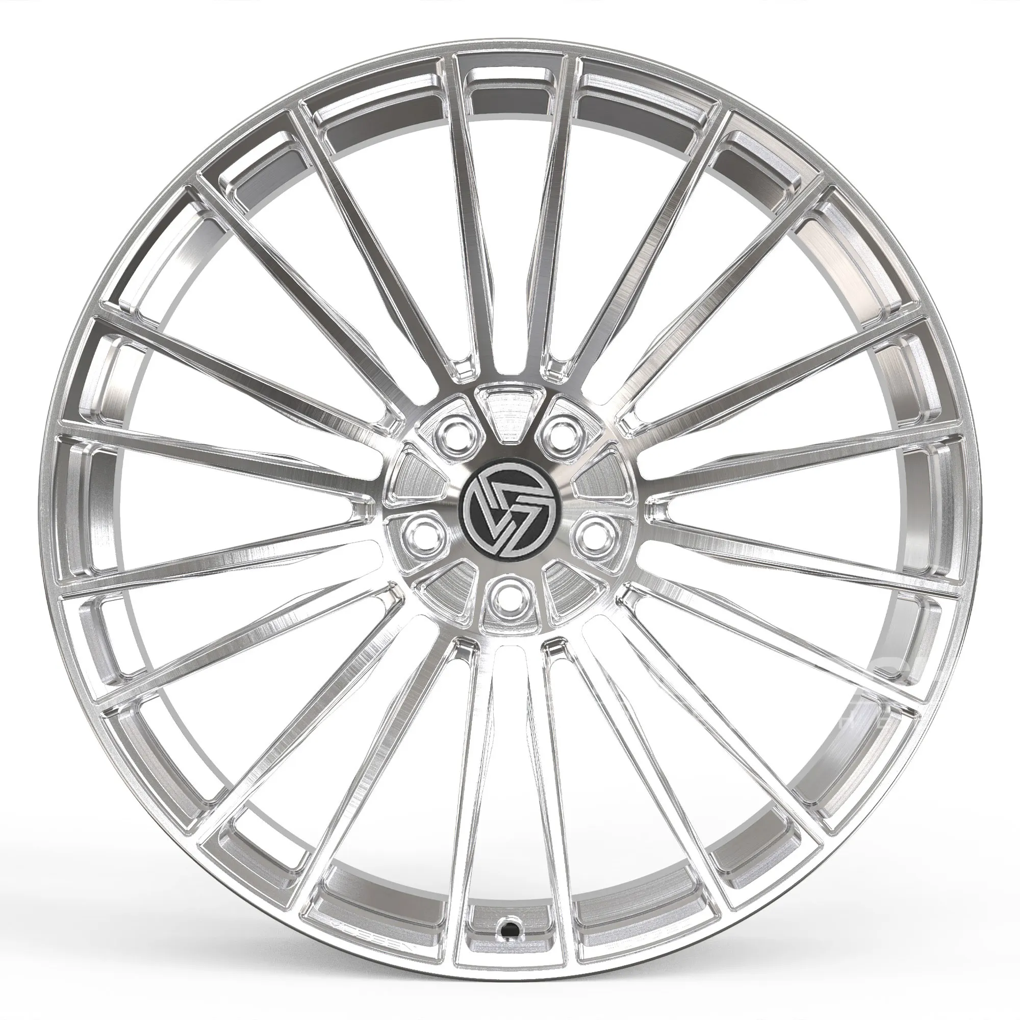 XL Monoblock Deep Concave Hyper Silver Brushed 1-piece Forged Wheel for Mercedes bmw audi Muti-spoke Custom Wheels - Image 4
