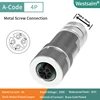 Rosca de tornillo femenina M12-A-4 PG9 recta