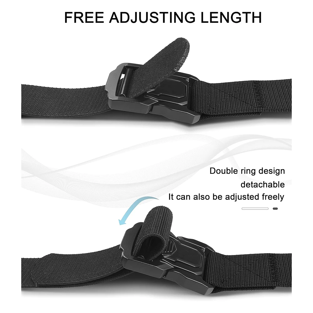 Durable Waterproof Men Nylon Web Work Belt with Quick Release Heavy Duty Buckle Wear-resistant Tactical Belt