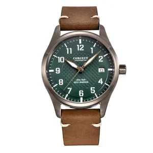 OEM/ODM Watch Manufacturing Custom Logo Genuine Leather Wrist Watches for Men Japanese Mechanical Movement Private Label Watch