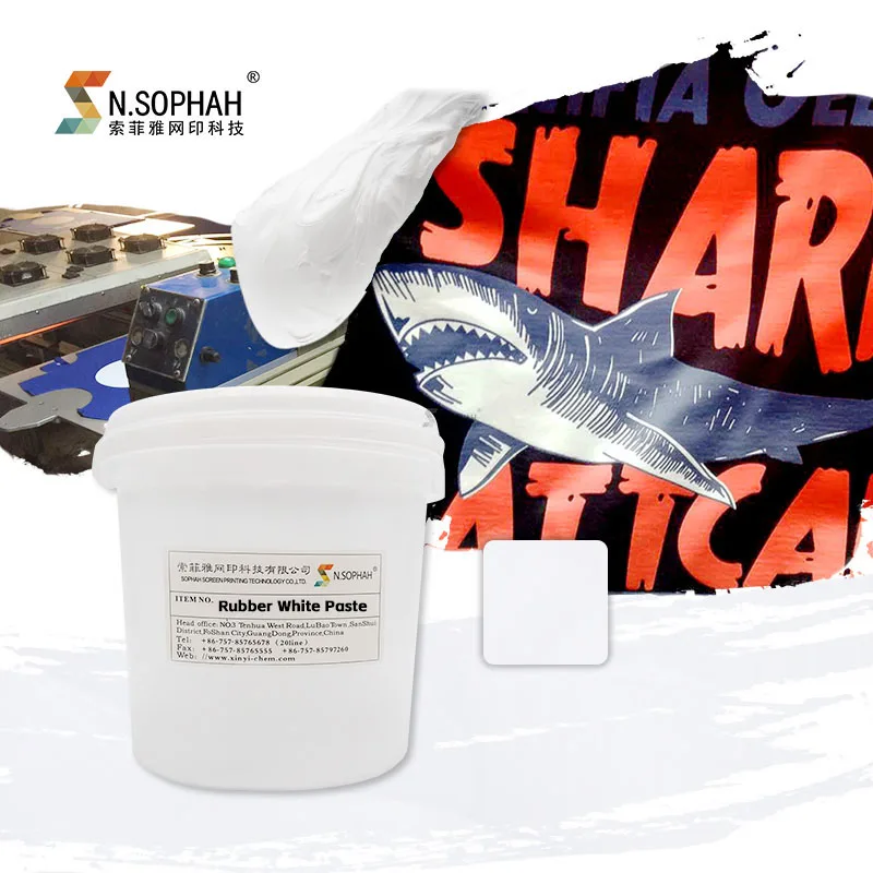 Garment Water Based T Shirt Printing Rubber Paste Textile Printing Chemical Screen Printing Rubber Paste