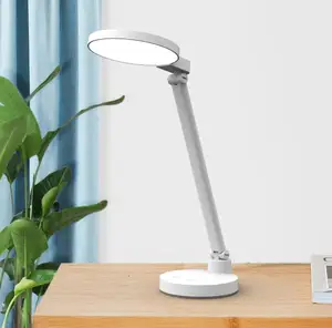 Factory Direct Selling Dimmable White Body Color Folding Sensor Touch Desk Light Student LED Study Table Lamp