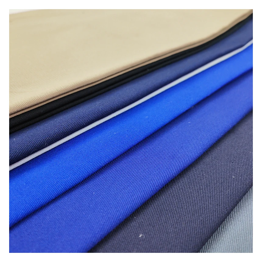 Factory Direct Sales TC Twill Plain Dyed Polyester Cotton Fabric Poplin Type for Outdoor Use for Uniforms and Workwear