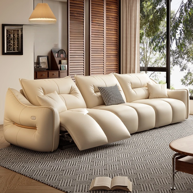 Modern Simple Middle Ancient Style Zero Wall Cat Ears Electric Head  Multifunctional First-Class Living Room Sofas
