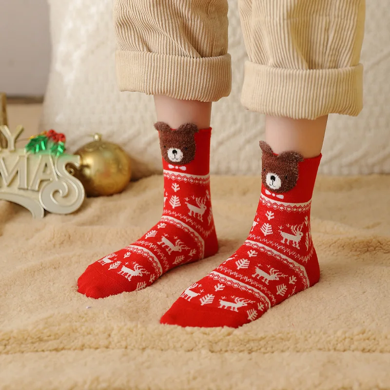 Christmas Sock Men Women Cozy Socks Colorful Funny Cotton Novelty Crew ...