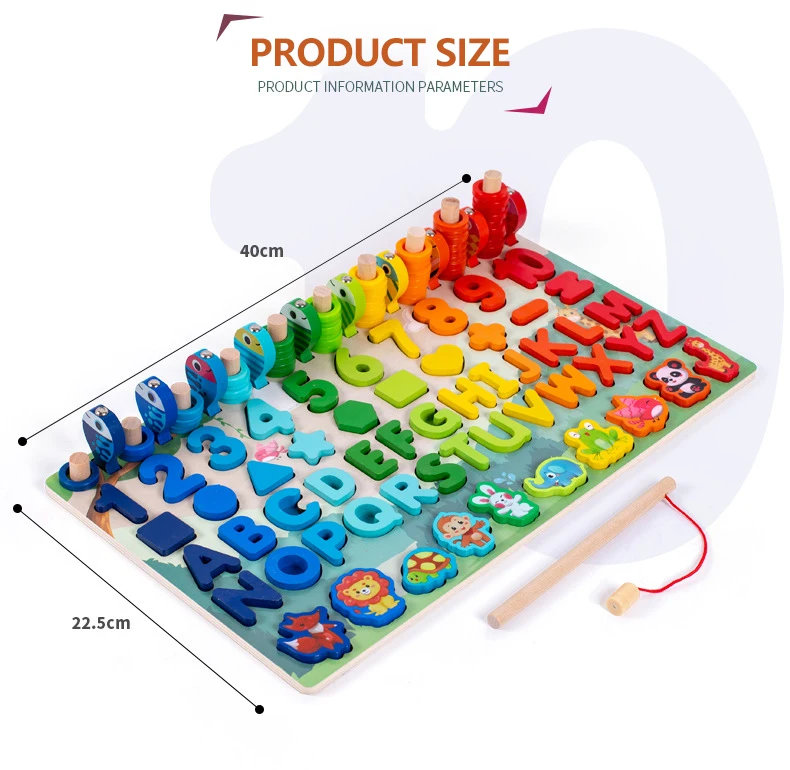 Wooden Alphabet Puzzle And Number Puzzle Toys Set Montessori ...