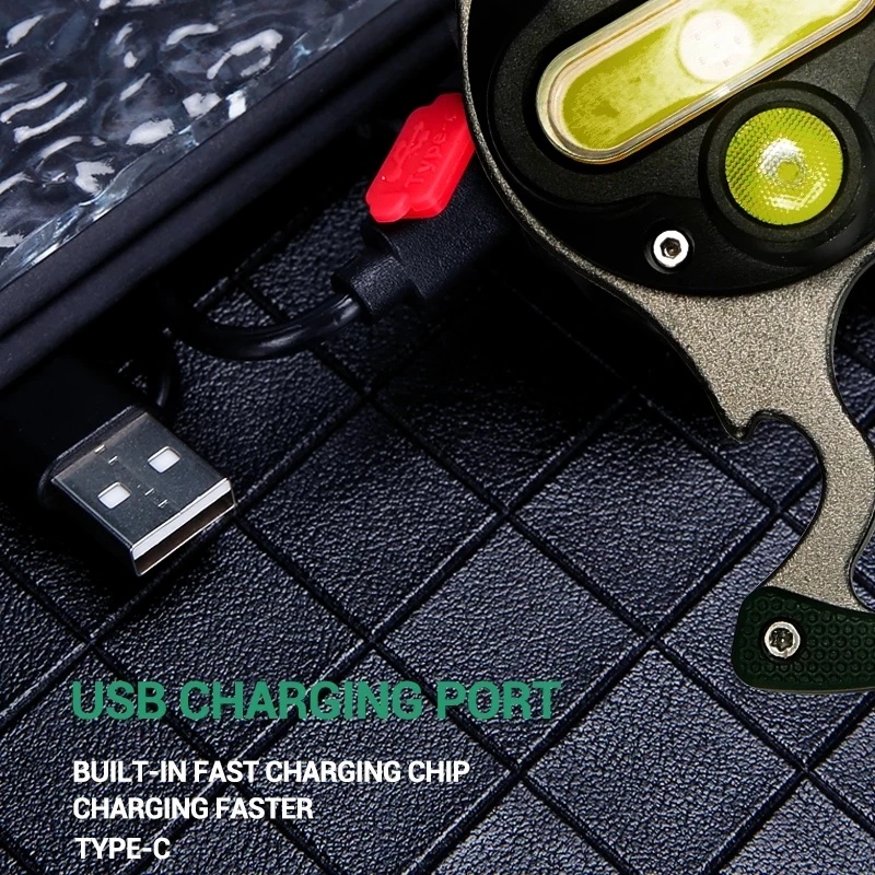 Factory Directly Hiking Gear Cob Keychain Work Light Pocket Flashlight Bright Flashlight for Adults