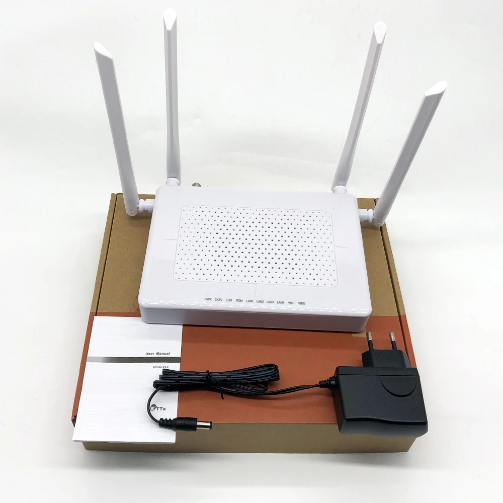 Wolck 4 Port Poe Wifi5 Cheap AC1200 Vsol 4GE WIFI CATV GPON Epon Dual Band XPON ONU