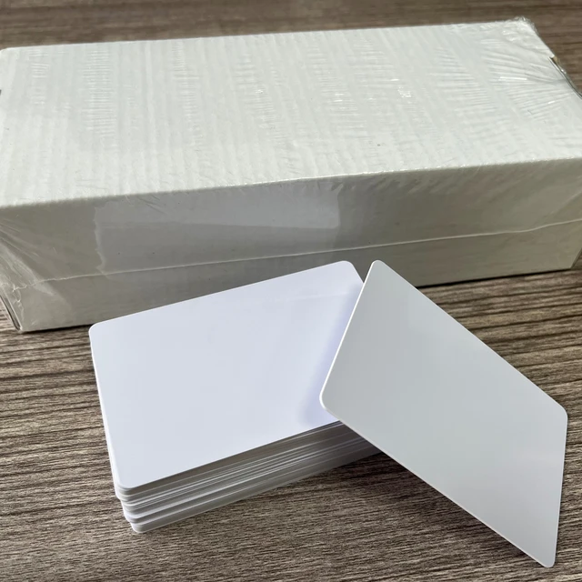 CR80 0.76mm/0.8mm  Sublimation Printable PVC White Blank Card with overlay film For Thermal Printer