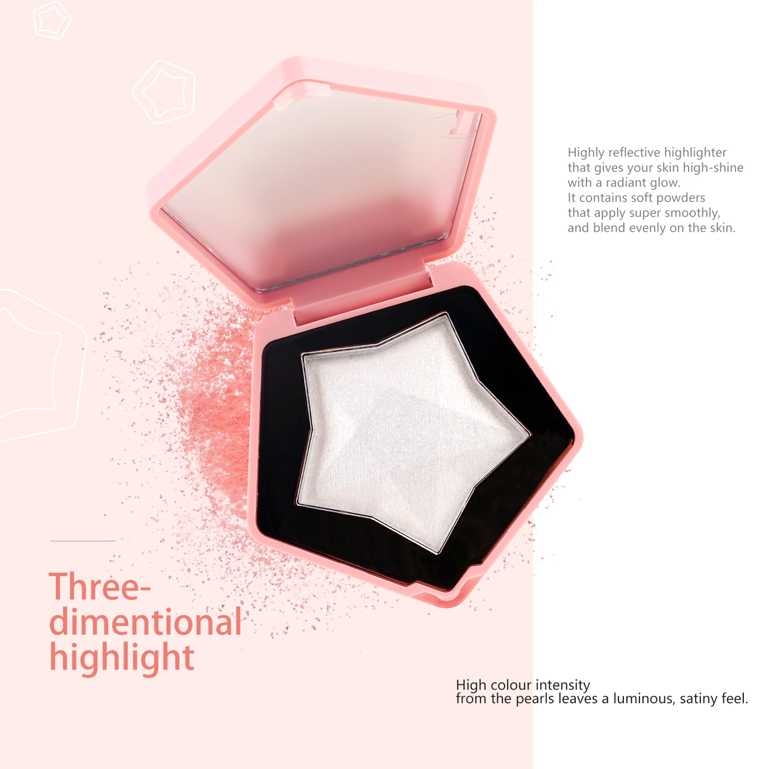 
 Private Label 3 Colors Make Up Highlighter Wholesale Factory Costomized Waterproof Face Makeup Beauty High Quality High lighter  