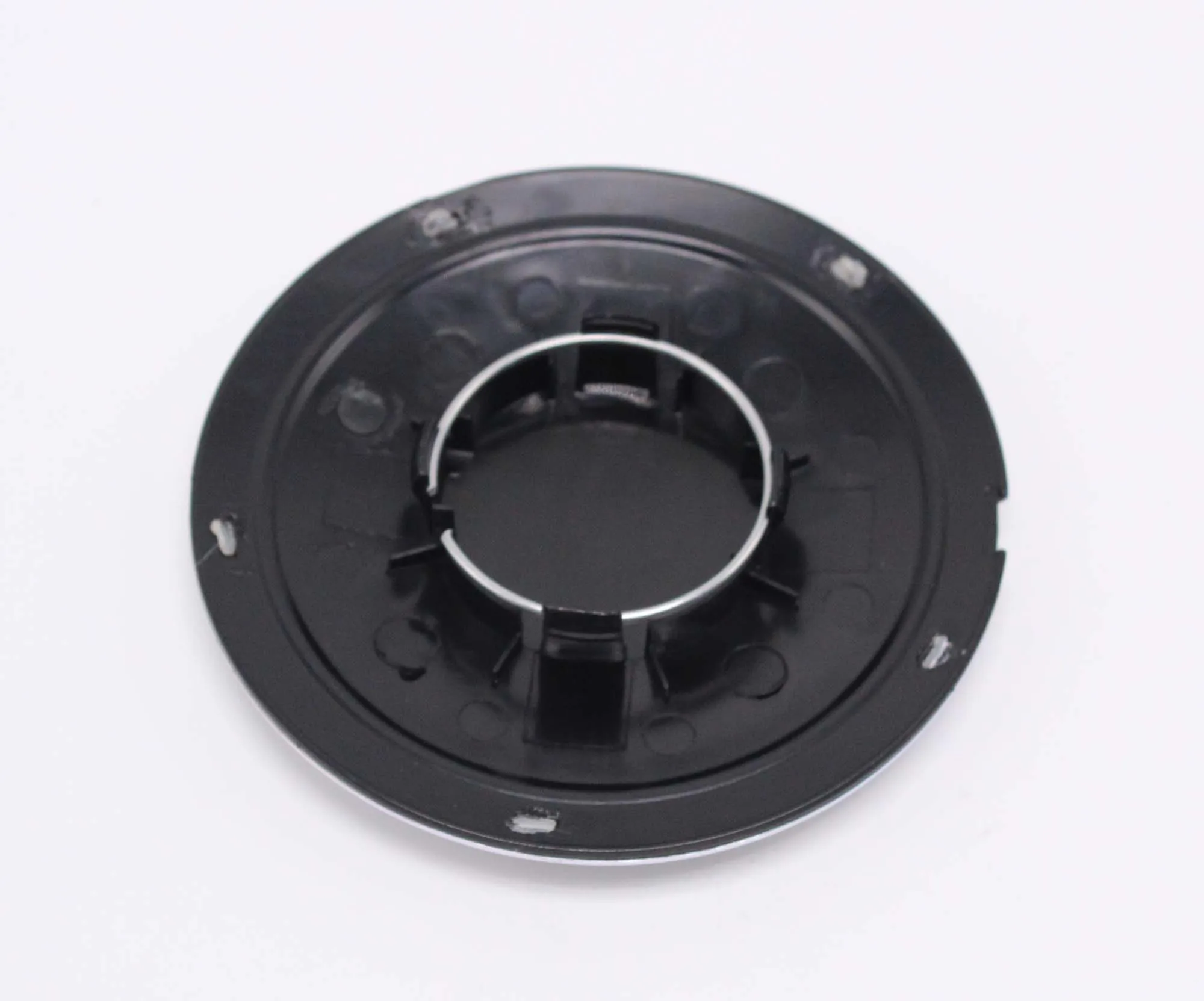 Bouchon De Centre De Roue Alliage Fiat 51884863 - Noir Bordure Chromée