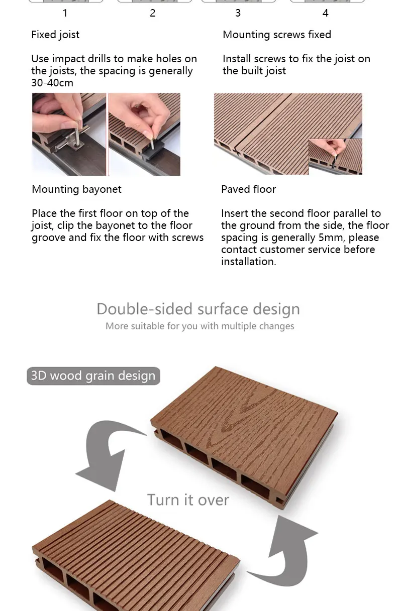 Plastic wood composite floor outdoor floor 140 * 25mm wood plastic composite outdoor garden wood plastic floor