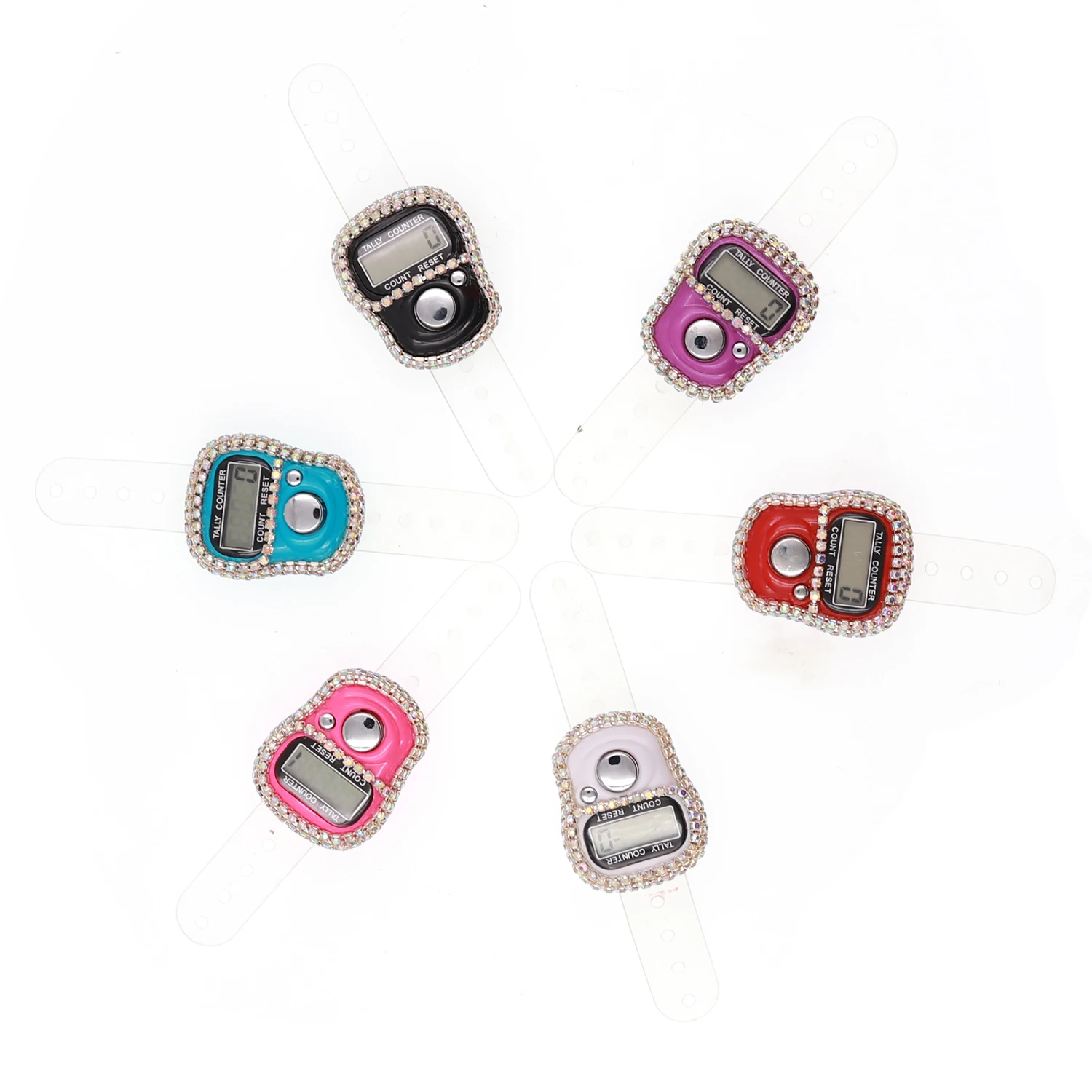 Силиконовое кольцо на палец с бриллиантом Tasbeeh электронный мусульманский