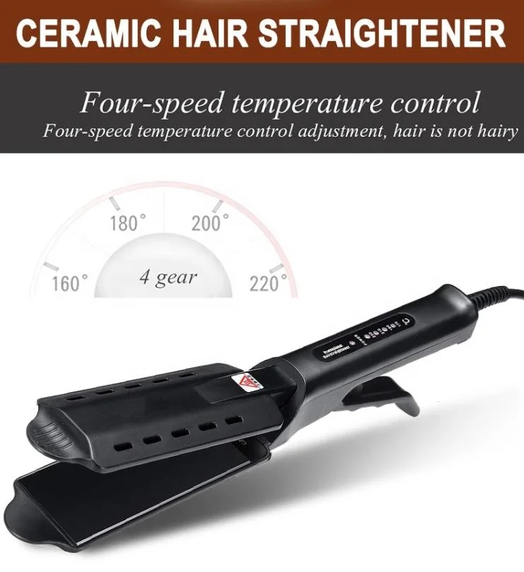Оптовая продажа, профессиональный выпрямитель для волос, титановые Плоские щипцы 2 в 1, электрический выпрямитель для волос с широкой пластиной