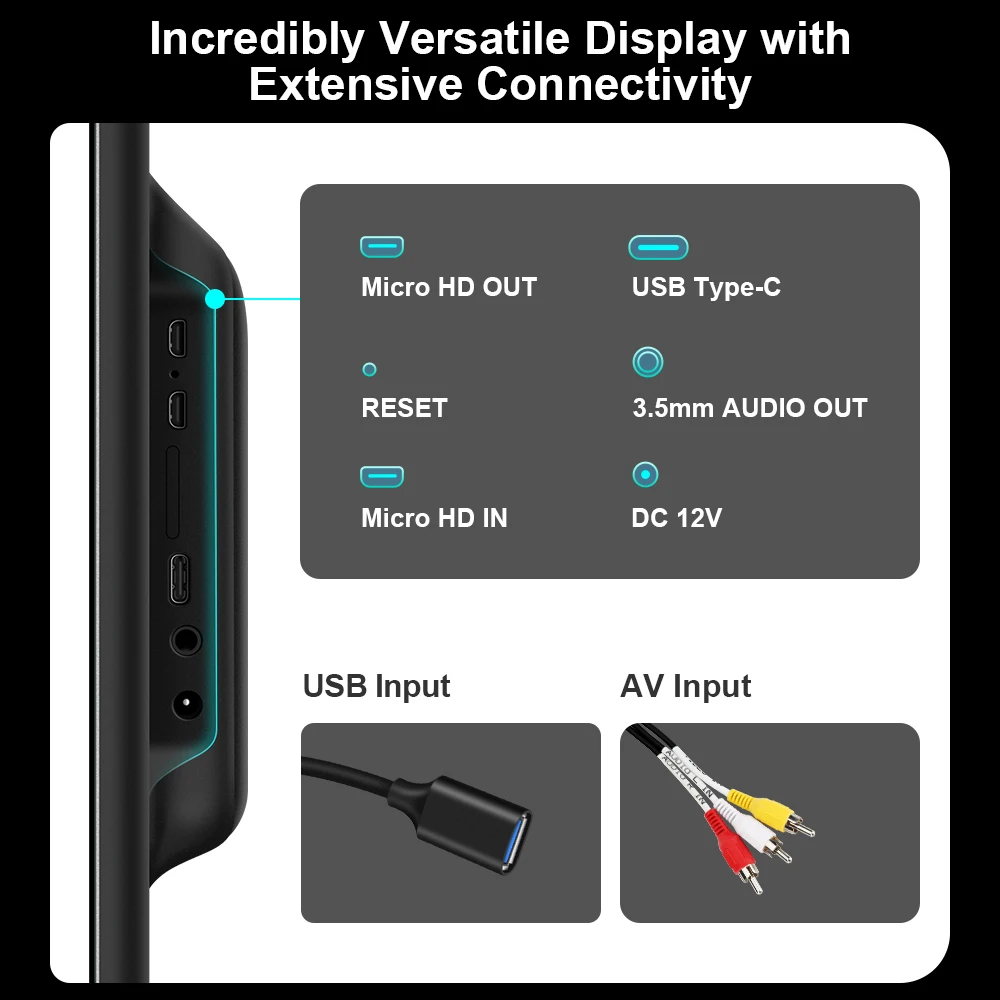 XTRONS 14" IPS Screen Android Car Back Seat Monitor 4+64GB 4K UHD Headrest Monitor Car TV Portrait Mode Car Monitor