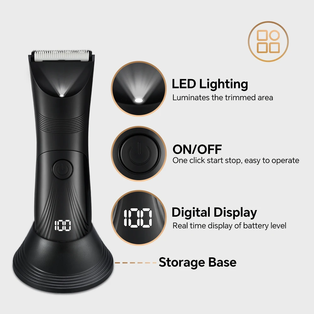 Wholesale Professional & Personal Use Men's Body Grooming Kit Epilator Shaver with Ceramic Body Trimmer for Beard Grooming manufacture