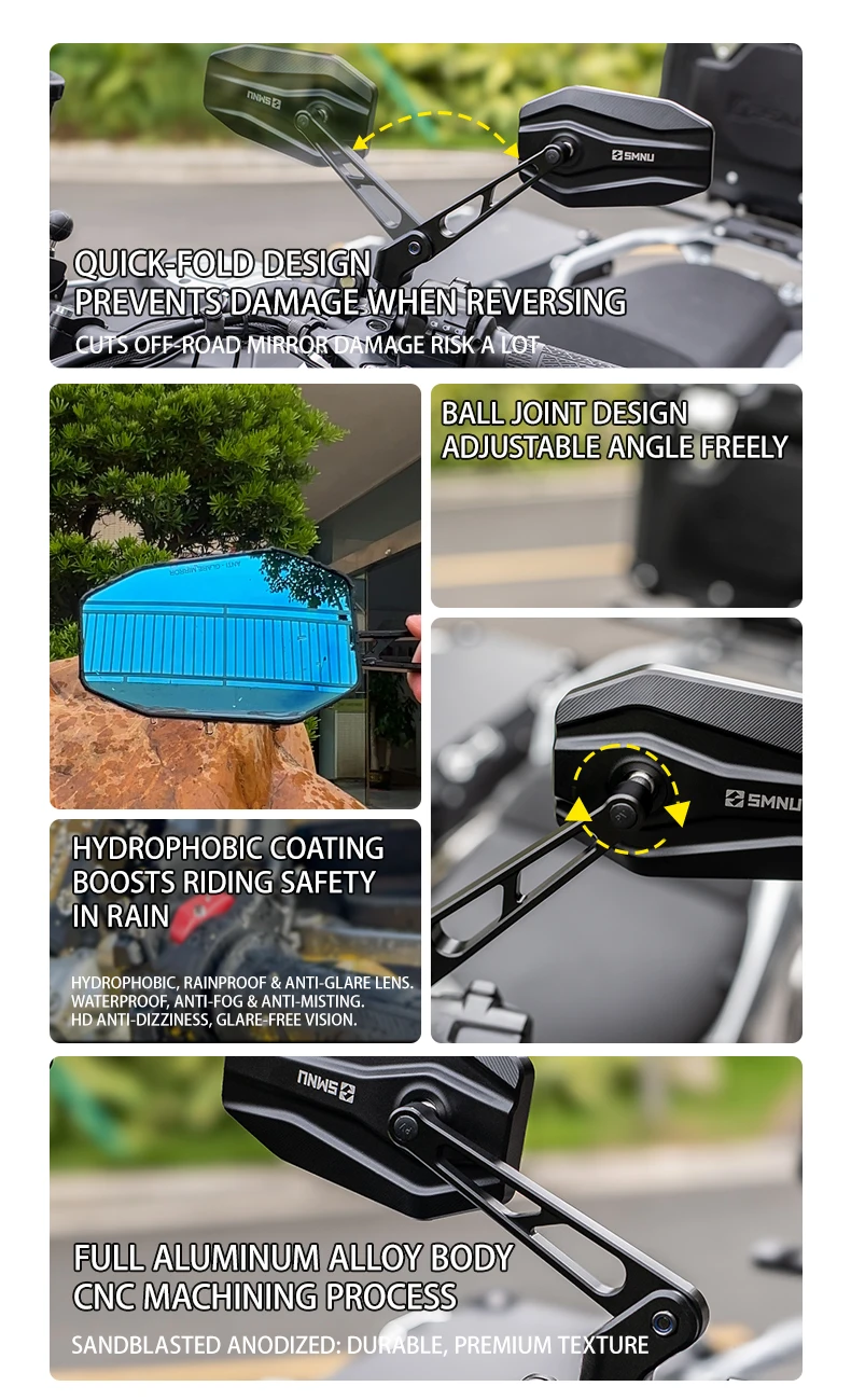 product smnu motorcycle rear view mirror general blue clear purple rear mirror motorcycle side mirror motorcycle rearview mirrors-3