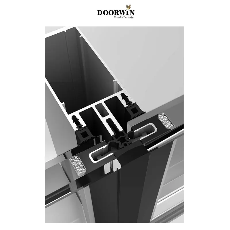 Topwindow Thermal Break Stick Frameless Profile Aluminium Glass and Aluminum and Curtain Wall