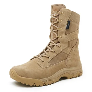 OEM OBM Custom Factory Price Hiking Outdoor Leather Men Desert Walking Tactical Boots Training Combat Boots Women