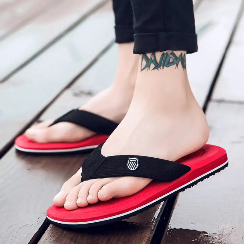 Slide Sandals Boys Red Flip Flops Wholesale Private Label Men 's