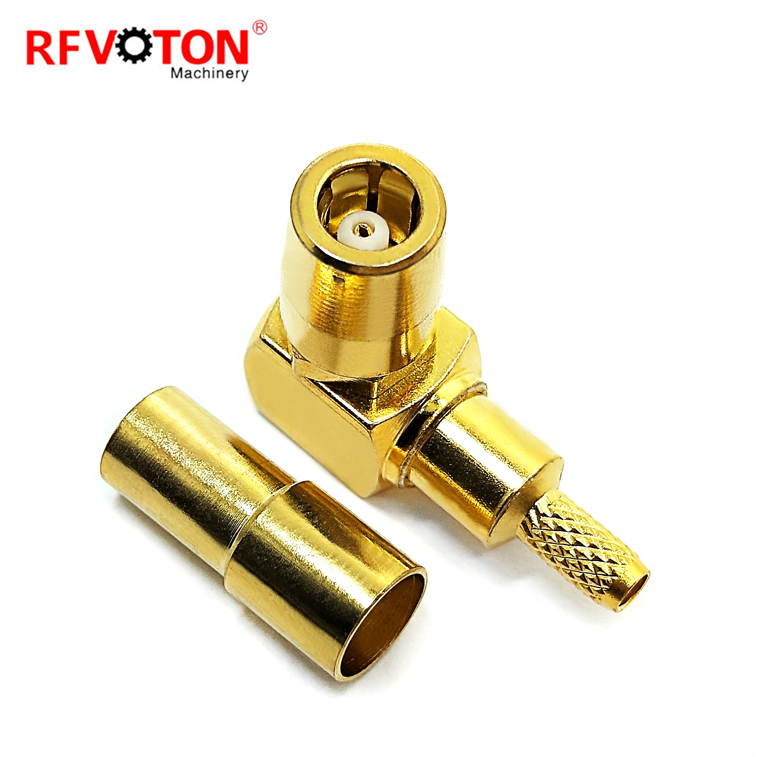 SMB RF Connector SMB Female right angle for RG316 RF Coaxial Connector supplier