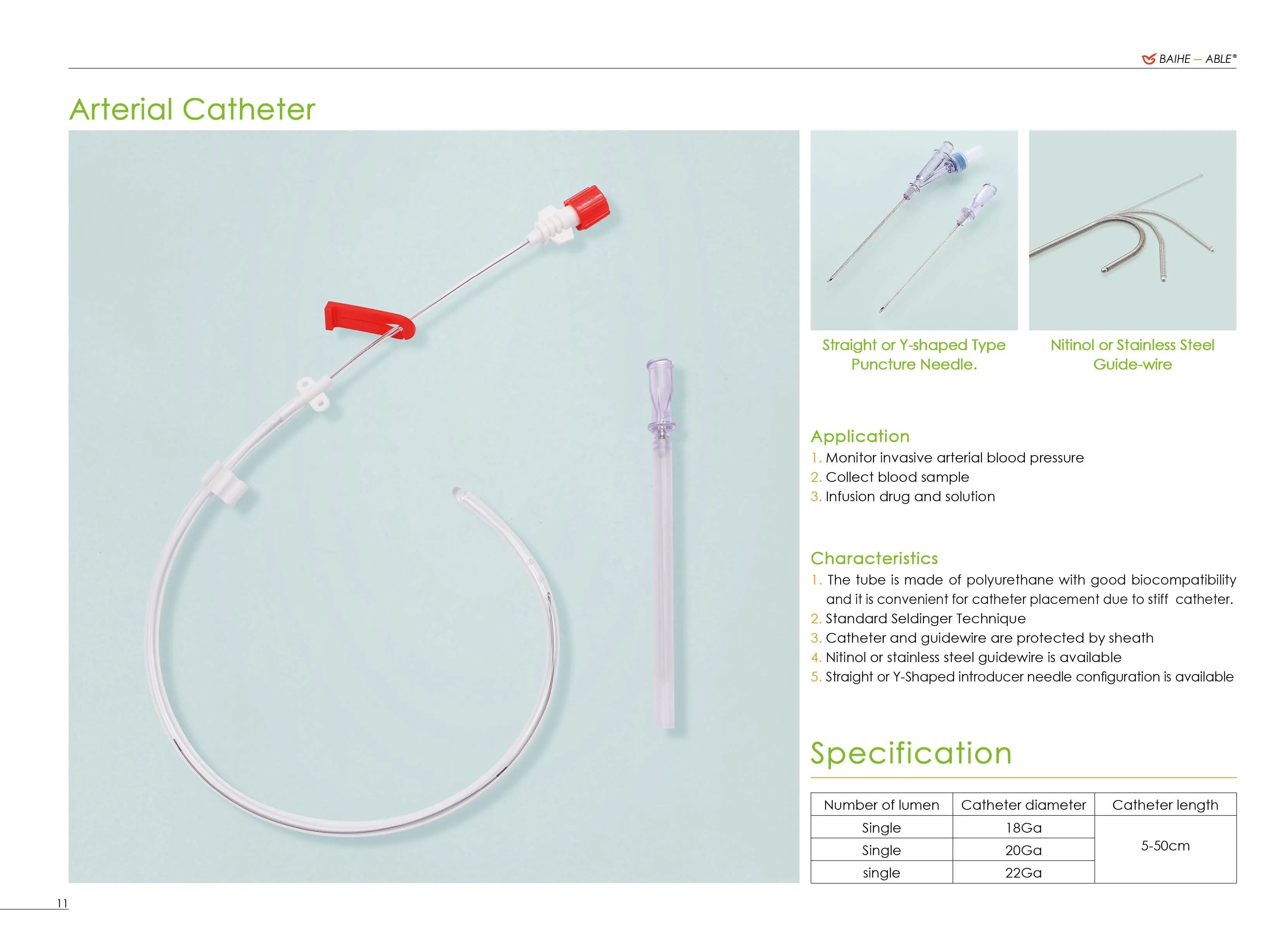 Disposable Medical Supply Anesthesia Arterial Catheter Pu Ac Kit ...