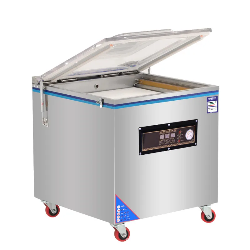 TEBAK Frozen Chicken Packaging Vacuum Machine Double Chamber Packing Automatic Mini Cheese Seafood Meat Coffee Brick