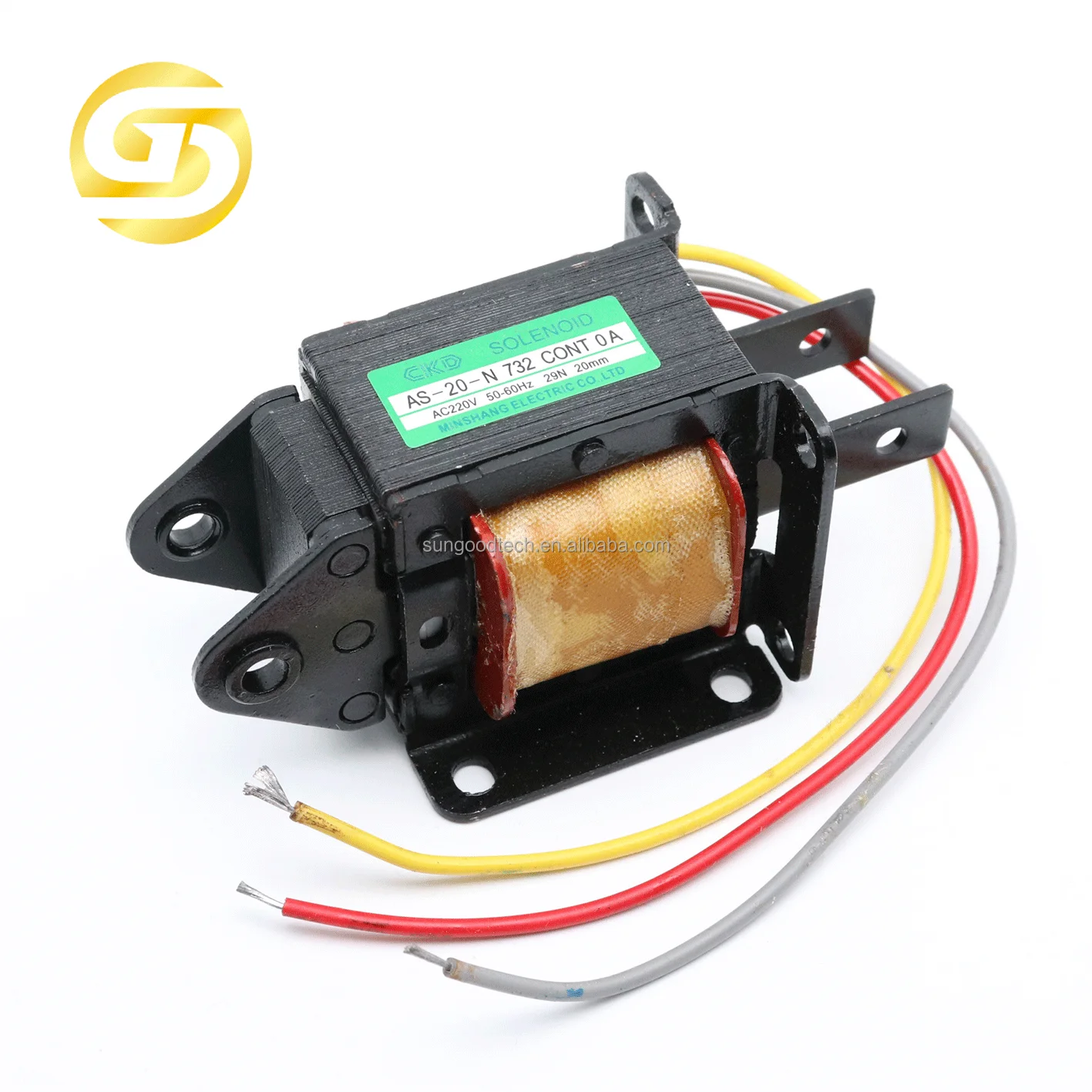 ソレノイド AS-20-N 732 AC220V 50-60HZ 29N 20MM 電磁石 3KG 電磁AC 