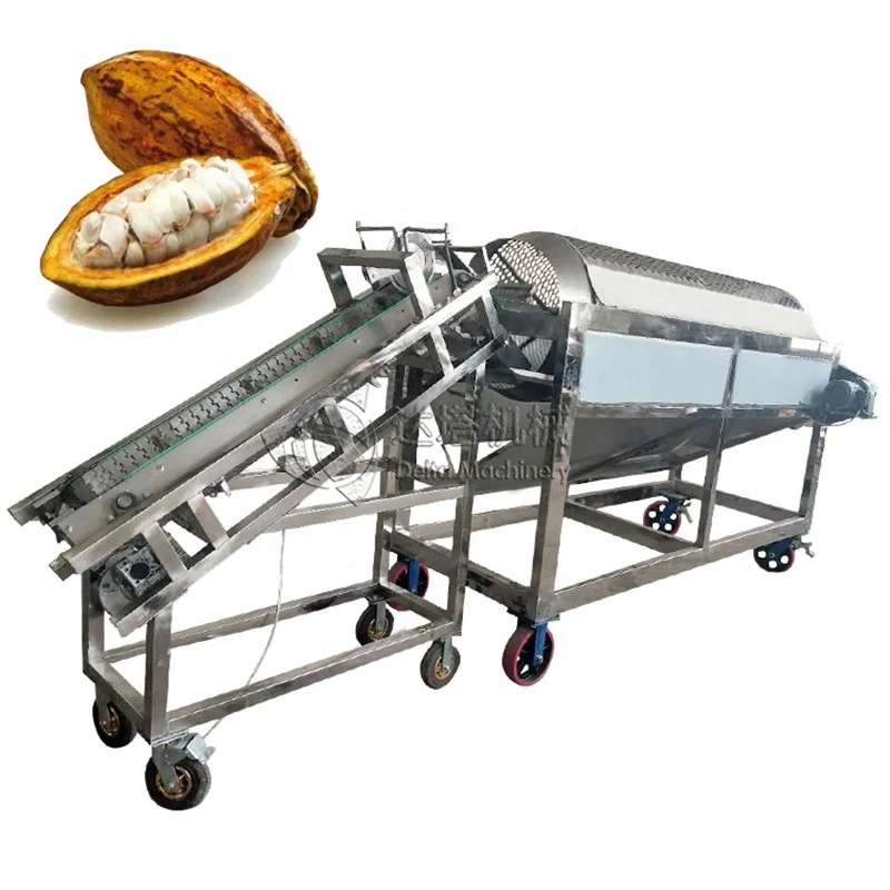 Fresh Cocoa Beans Dehuller Remover Extractor Harvester From Green Cocoa Pod Separated From Shells