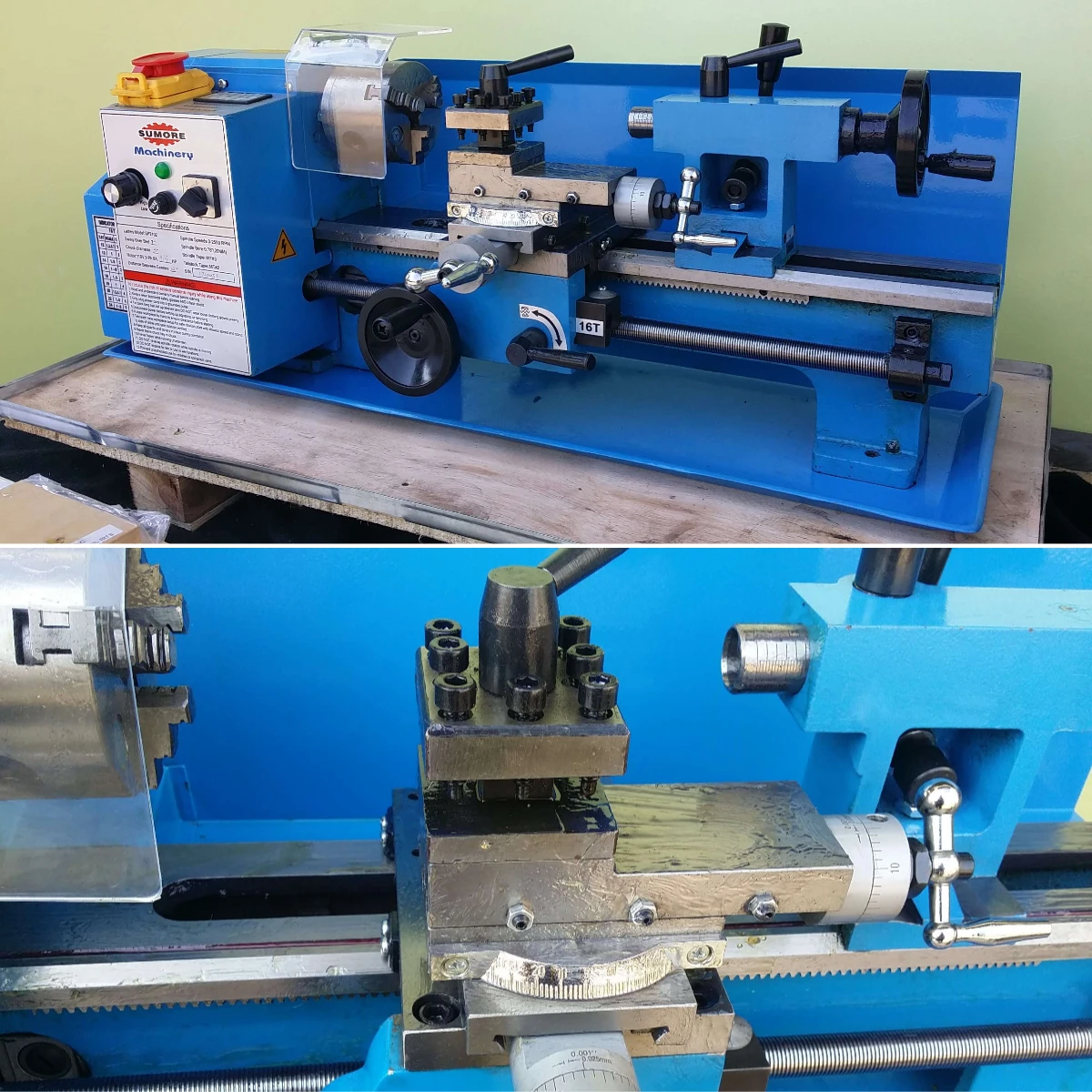 Small Mini Type Desktop Lathe Machine Mini Metal Bench Lathe for Sale SP2102