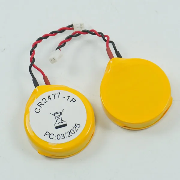 Lithium-CR2477-1P-Batterie für ESL-Elektronische-Regalbeschriftung, CMOS-CR2477-/CR2450-Batterie mit Kabel und Stecker für Preisschilder