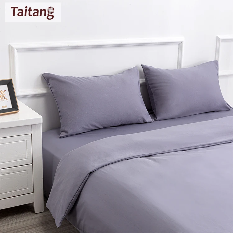 Hot Sale Spa Hotel Collection Sheets Bedspread Pillowcase 100 Cotton 3pcs Duvet Cover Bed Sheet