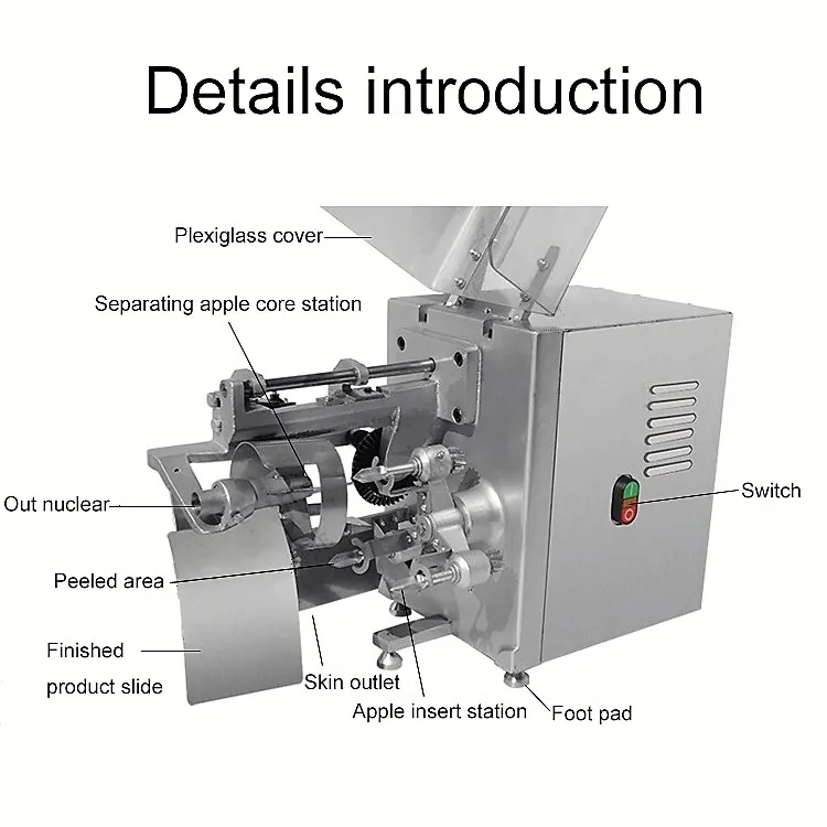 Electric apple Corer Slicer Pitting Peeler Machine