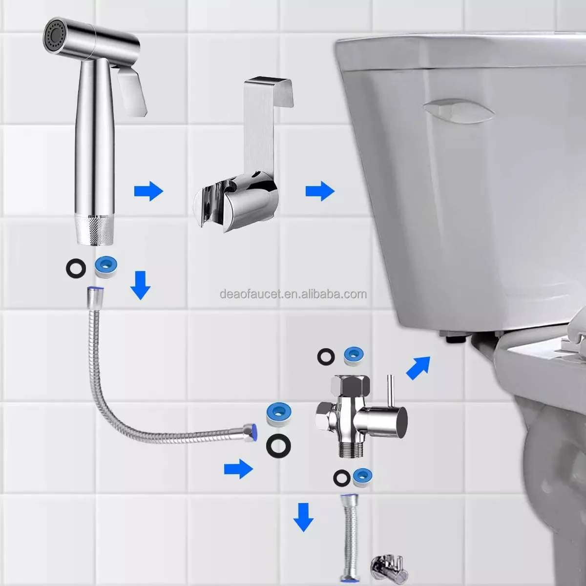 Deao Various Colors Muslim Shattaf Modern Black 304 Stainless Steel